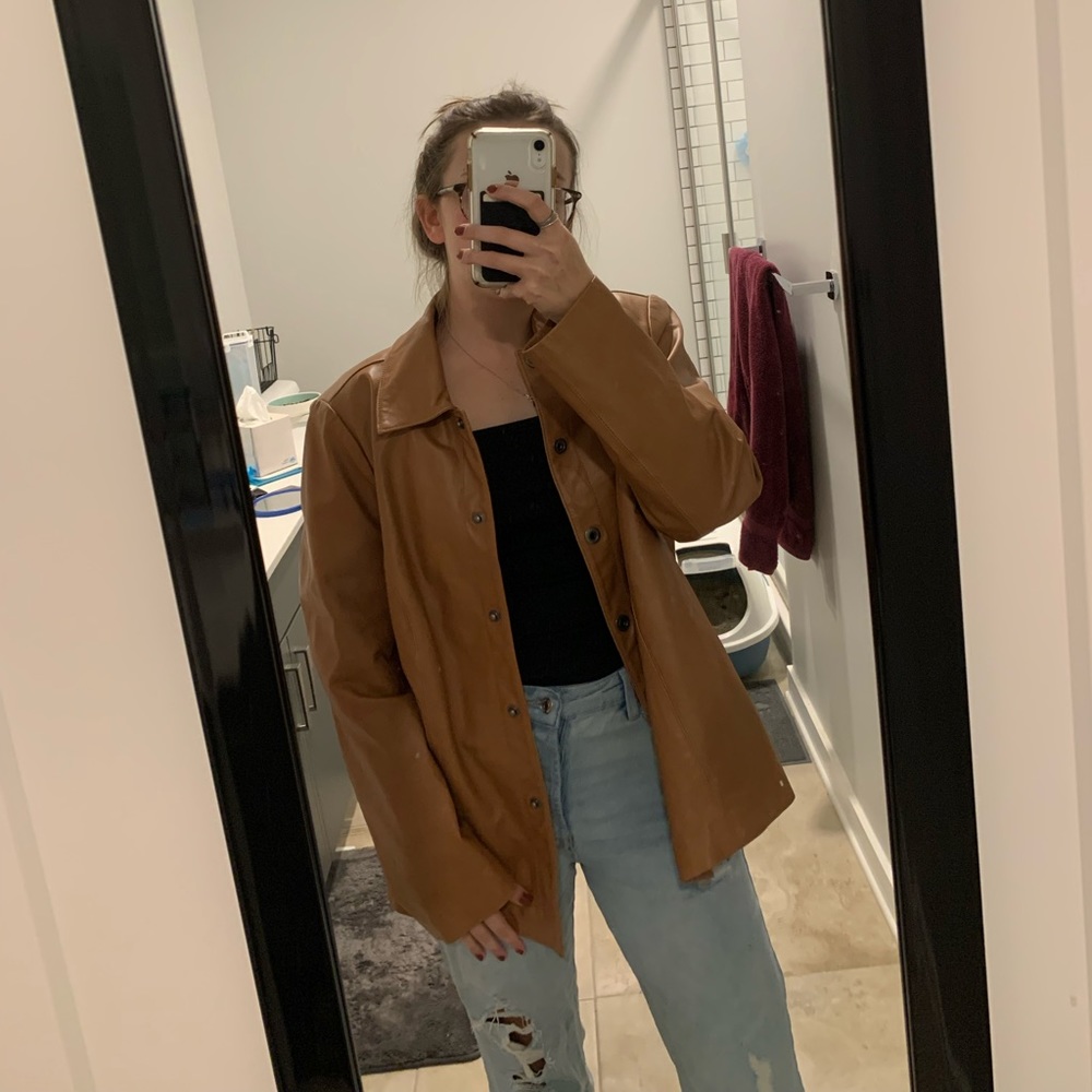 Vintage leather blazer